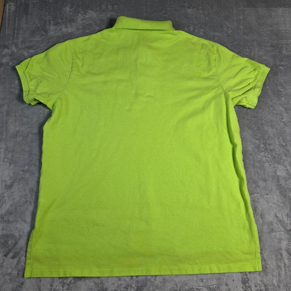 Polo Ralph Lauren‎ Men's XL Lime Green Polo Custom Fit Orange Pony